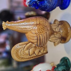 MCM 13.25" Ceramic Rooster Statue